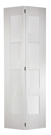 White Shaker Glazed 4L Bi-Fold